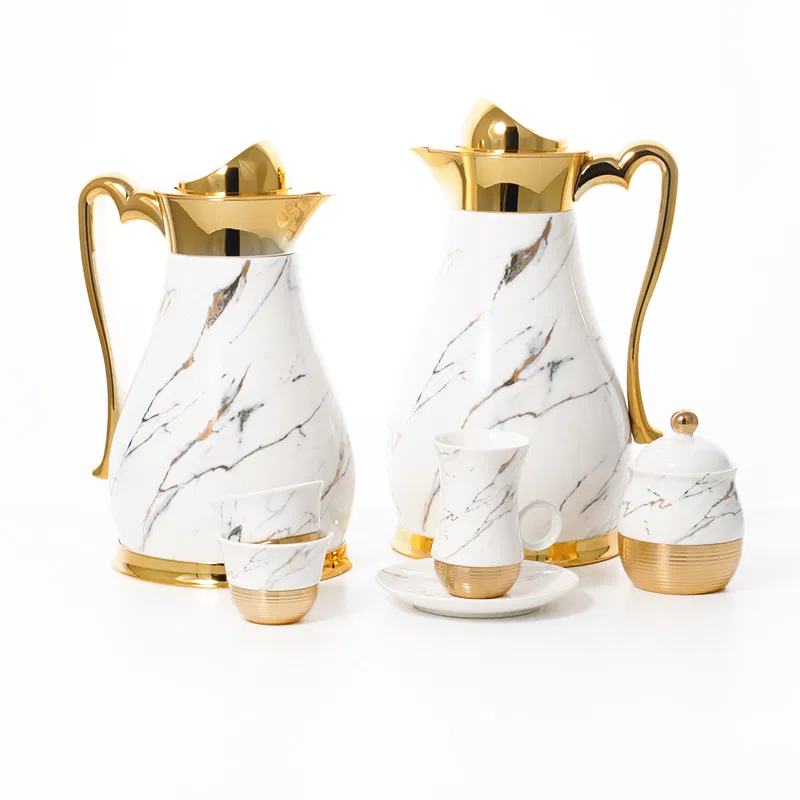 Hospitality set 39 pieces white marble