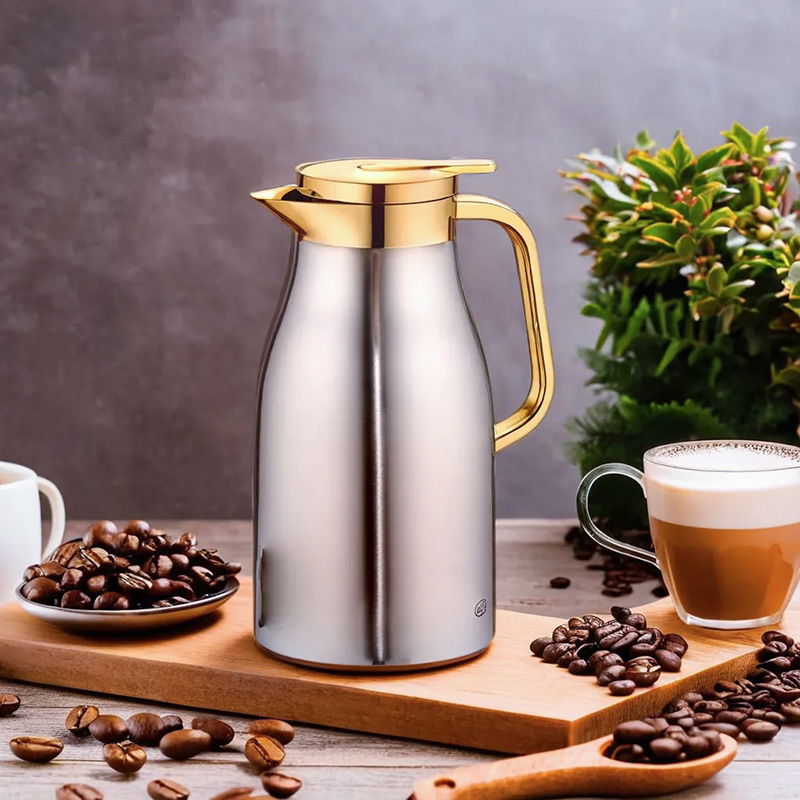 ترمس الفي كروم ذهبي لتر