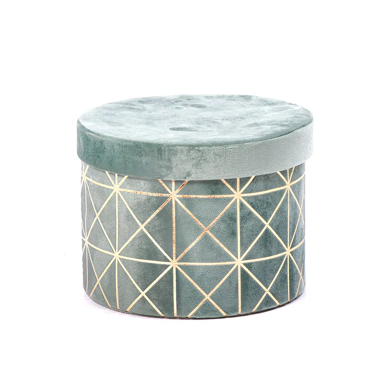 small green velvet storage box